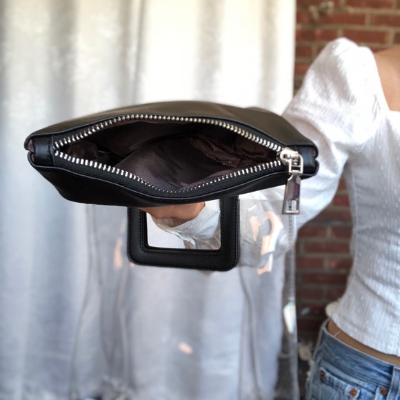 🆕Mabel Black & Clear PVC Top Handle Bag - Picture 4 of 5